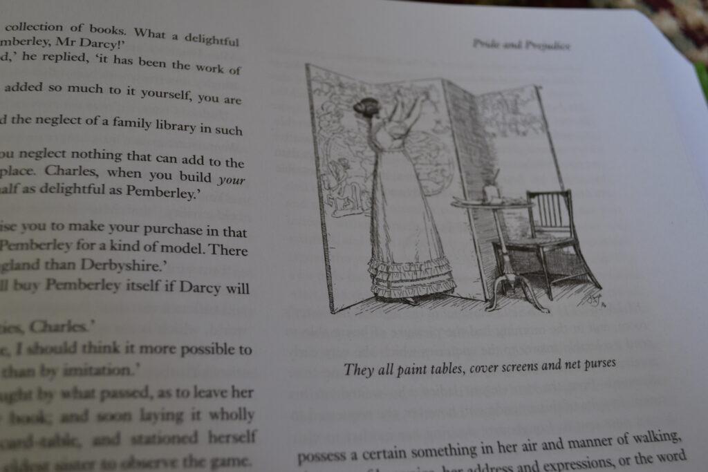 A detailed illustration from Pride and Prejudice.