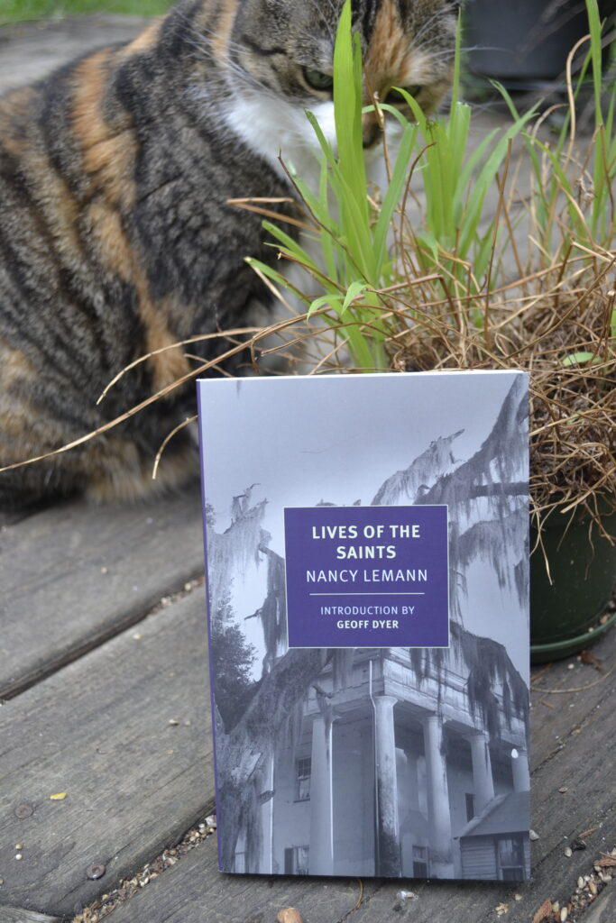 Lives of the Saints by Nancy Lemann is a paperback book with a black-and-white photo of an aging southern plantation on the cover.